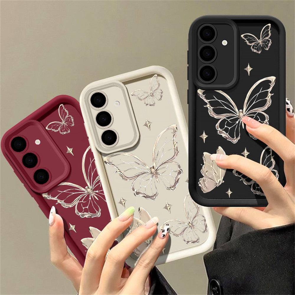 For Samsung Galaxy S26+ TPU Case Butterfly Pattern Camera Lens Protection Shockproof Phone Cover