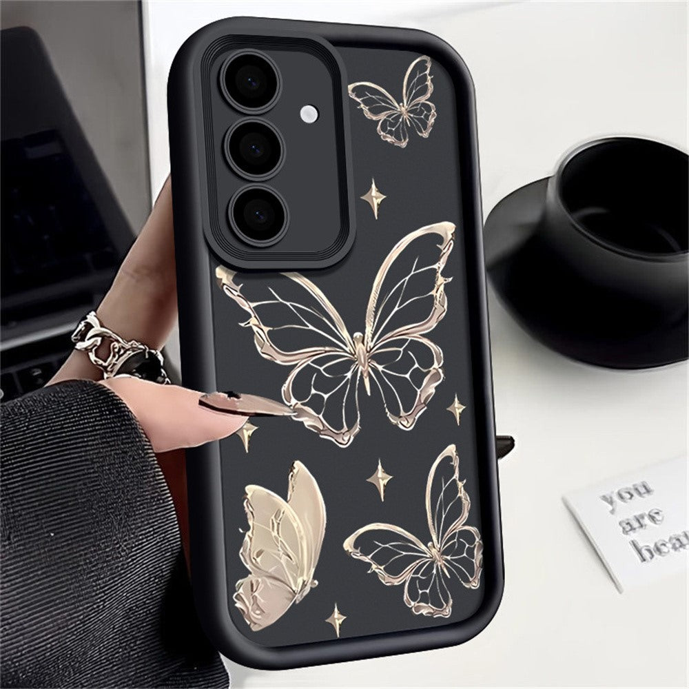 For Samsung Galaxy A37 5G TPU Case Butterfly Pattern Camera Lens Protection Shockproof Phone Cover