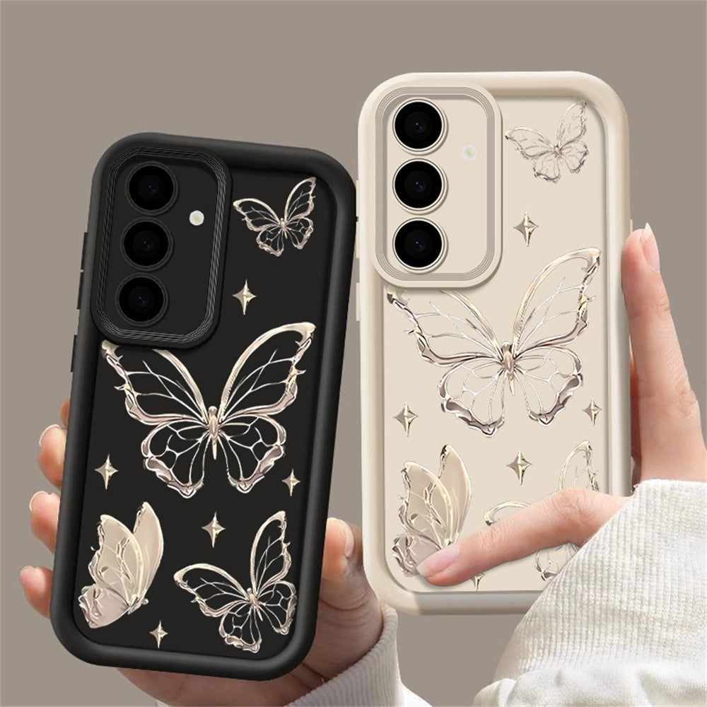 For Samsung Galaxy A37 5G TPU Case Butterfly Pattern Camera Lens Protection Shockproof Phone Cover