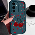 Til Samsung Galaxy A57 5G Cover Kirsebærmønster Kamerabeskyttelse Fuld dækning Stødsikkert TPU Telefoncover