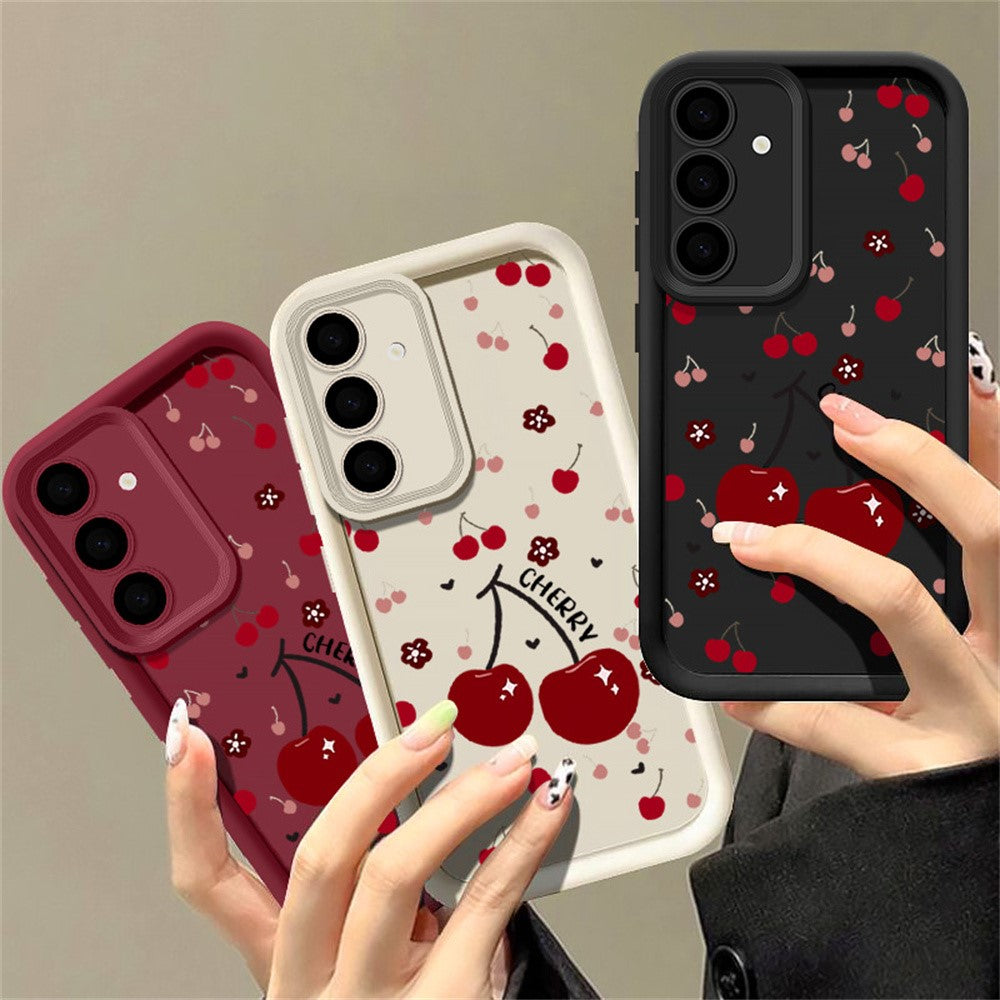 Til Samsung Galaxy A57 5G Cover Kirsebærmønster Kamerabeskyttelse Fuld dækning Stødsikkert TPU Telefoncover