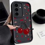 Til Samsung Galaxy A57 5G Cover Kirsebærmønster Kamerabeskyttelse Fuld dækning Stødsikkert TPU Telefoncover
