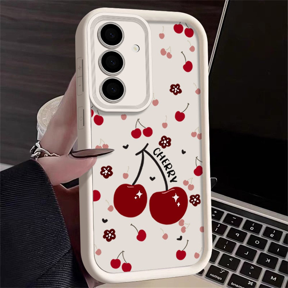 Til Samsung Galaxy A57 5G Cover Kirsebærmønster Kamerabeskyttelse Fuld dækning Stødsikkert TPU Telefoncover