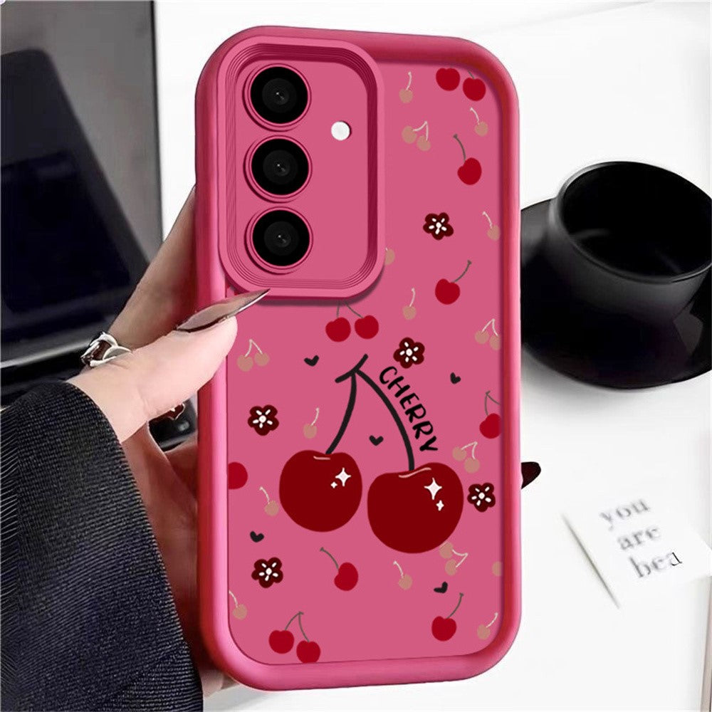 Til Samsung Galaxy A57 5G Cover Kirsebærmønster Kamerabeskyttelse Fuld dækning Stødsikkert TPU Telefoncover