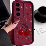 Til Samsung Galaxy A57 5G Cover Kirsebærmønster Kamerabeskyttelse Fuld dækning Stødsikkert TPU Telefoncover