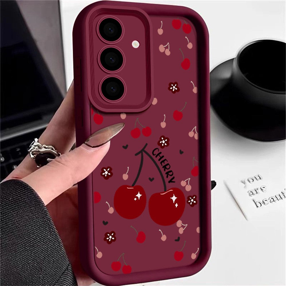 Til Samsung Galaxy A57 5G Cover Kirsebærmønster Kamerabeskyttelse Fuld dækning Stødsikkert TPU Telefoncover