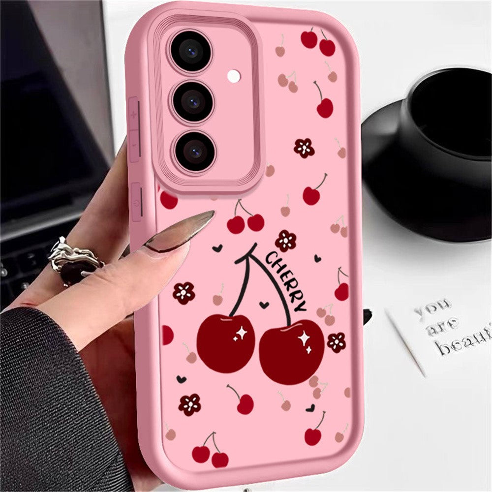 Til Samsung Galaxy A57 5G Cover Kirsebærmønster Kamerabeskyttelse Fuld dækning Stødsikkert TPU Telefoncover
