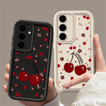 Telefoncover til Samsung Galaxy A26 5G / A17 4G / A17 5G kirsebærmønster kamerabeskyttelse fulddækkende stødsikkert TPU-cover