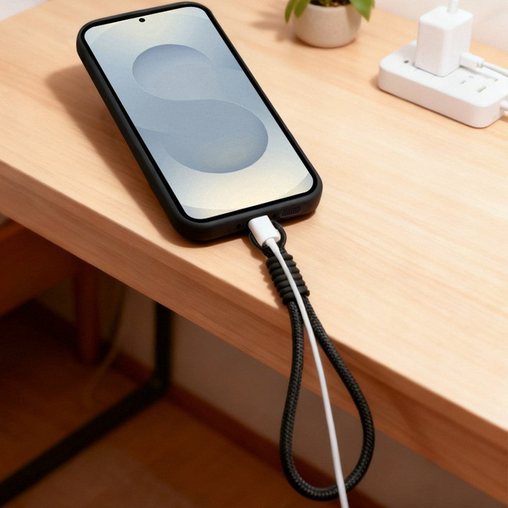Til Samsung Galaxy A57 5G TPU-etui med håndledsrem Sløjfe-mønster Linsebeskyttelse Telefoncover