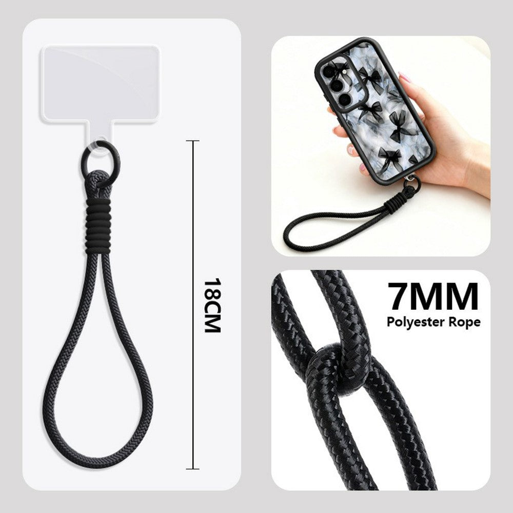 Til Samsung Galaxy A57 5G TPU-etui med håndledsrem Sløjfe-mønster Linsebeskyttelse Telefoncover