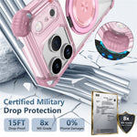 For iPhone 18 Pro / 17 Pro Magnetic Case Rotating Kickstand PC + TPU Back Cover