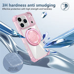 For iPhone 18 Pro / 17 Pro Magnetic Case Rotating Kickstand PC + TPU Back Cover