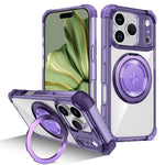 For iPhone 18 Pro / 17 Pro Magnetic Case Rotating Kickstand PC + TPU Back Cover