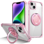 Til iPhone 14 / 13 magnetisk cover med roterende støttefod i PC + TPU