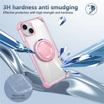 Til iPhone 14 / 13 magnetisk cover med roterende støttefod i PC + TPU