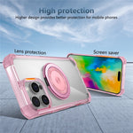 Til iPhone 16 Pro Max Magnetisk Cover Drejelig Støttefod PC + TPU Bagcover
