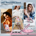 Til Samsung Galaxy Note20 Ultra / Note20 Ultra 5G Magnetisk Etui med Roterende Støtteben PC + TPU Bagcover