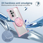 Til Samsung Galaxy Note20 Ultra / Note20 Ultra 5G Magnetisk Etui med Roterende Støtteben PC + TPU Bagcover