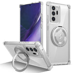 Til Samsung Galaxy Note20 Ultra / Note20 Ultra 5G Magnetisk Etui med Roterende Støtteben PC + TPU Bagcover