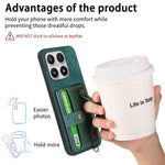 For Xiaomi 17 Case Wristband Kickstand Retro PU Leather Back Phone Cover with Card Holder + Tempered Glass Screen Protector