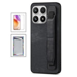 For Xiaomi 17 Case with Tempered Glass Screen Protector Wristband Kickstand Retro Leather + TPU Anti-Drop Phone Cover