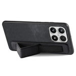 For Xiaomi 17 Case with Tempered Glass Screen Protector Wristband Kickstand Retro Leather + TPU Anti-Drop Phone Cover