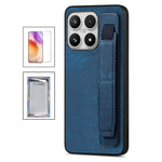 For Xiaomi 17 Case with Tempered Glass Screen Protector Wristband Kickstand Retro Leather + TPU Anti-Drop Phone Cover