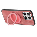 For Xiaomi 17 Case with Tempered Glass Screen Protector Stress Relief Kickstand Retro Leather Phone Back Cover