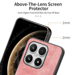 For Xiaomi 17 Case with Tempered Glass Screen Protector Stress Relief Kickstand Retro Leather Phone Back Cover