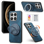 For Xiaomi 17 Case with Tempered Glass Screen Protector Stress Relief Kickstand Retro Leather Phone Back Cover