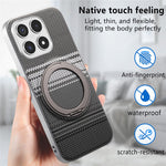 For Xiaomi 17 Magnetic Case with Tempered Glass Flim Gradient Color Leather Back Phone Cover