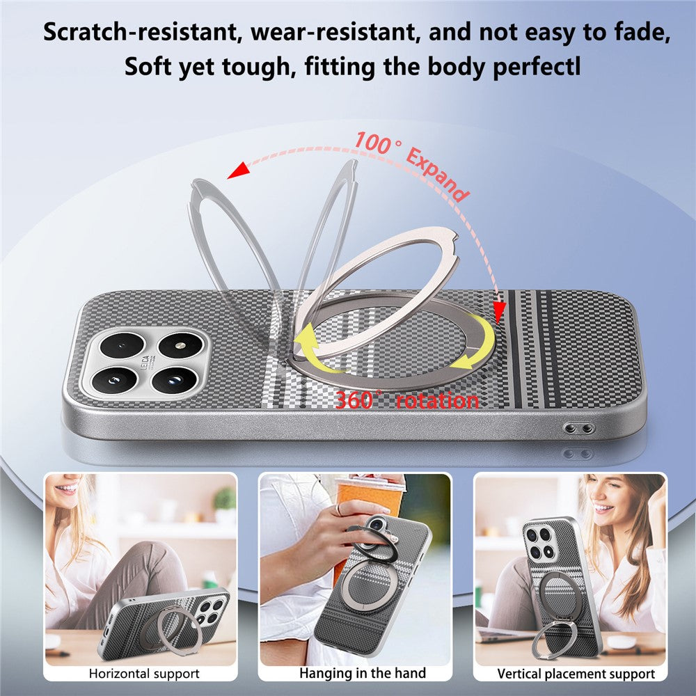 For Xiaomi 17 Magnetic Case with Tempered Glass Flim Gradient Color Leather Back Phone Cover