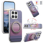 For Xiaomi 17 Magnetic Case with Tempered Glass Flim Gradient Color Leather Back Phone Cover