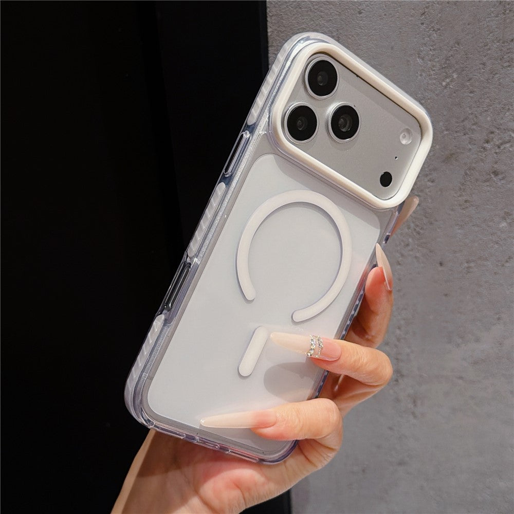For iPhone 18 Pro Max / 17 Pro Max Magnetic Case TPU + PC Clear Back Phone Cover