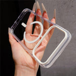 For iPhone 18 Pro Max / 17 Pro Max Magnetic Case TPU + PC Clear Back Phone Cover