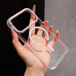 For iPhone 18 Pro Max / 17 Pro Max Magnetic Case TPU + PC Clear Back Phone Cover