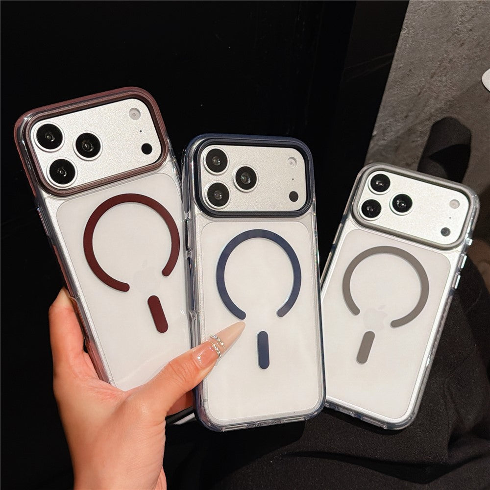 For iPhone 18 Pro Max / 17 Pro Max Magnetic Case TPU + PC Clear Back Phone Cover