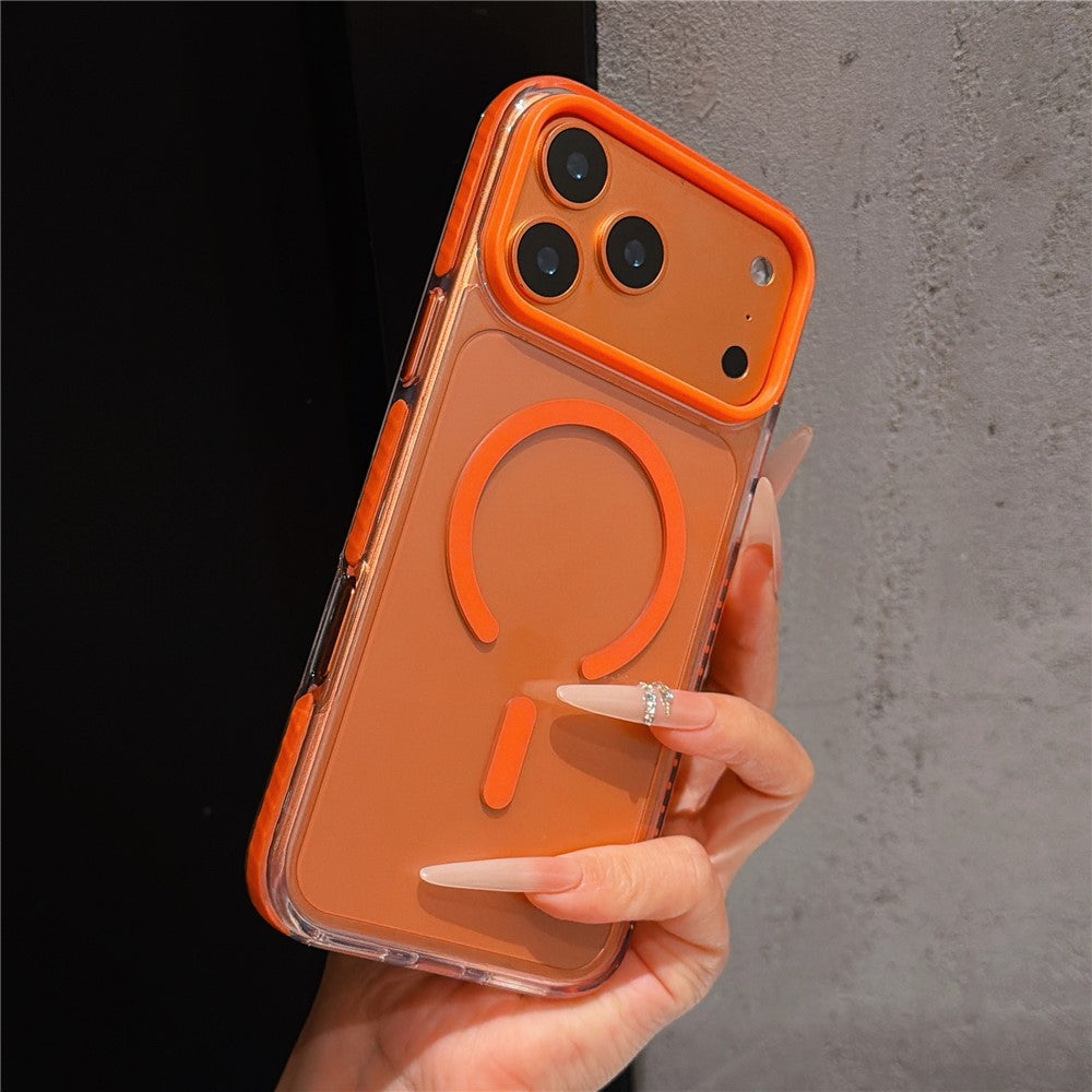 For iPhone 18 Pro Max / 17 Pro Max Magnetic Case TPU + PC Clear Back Phone Cover
