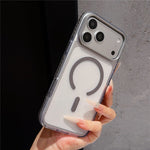 For iPhone 18 Pro Max / 17 Pro Max Magnetic Case TPU + PC Clear Back Phone Cover