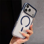 For iPhone 18 Pro Max / 17 Pro Max Magnetic Case TPU + PC Clear Back Phone Cover