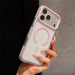 For iPhone 18 Pro Max / 17 Pro Max Magnetic Case TPU + PC Clear Back Phone Cover