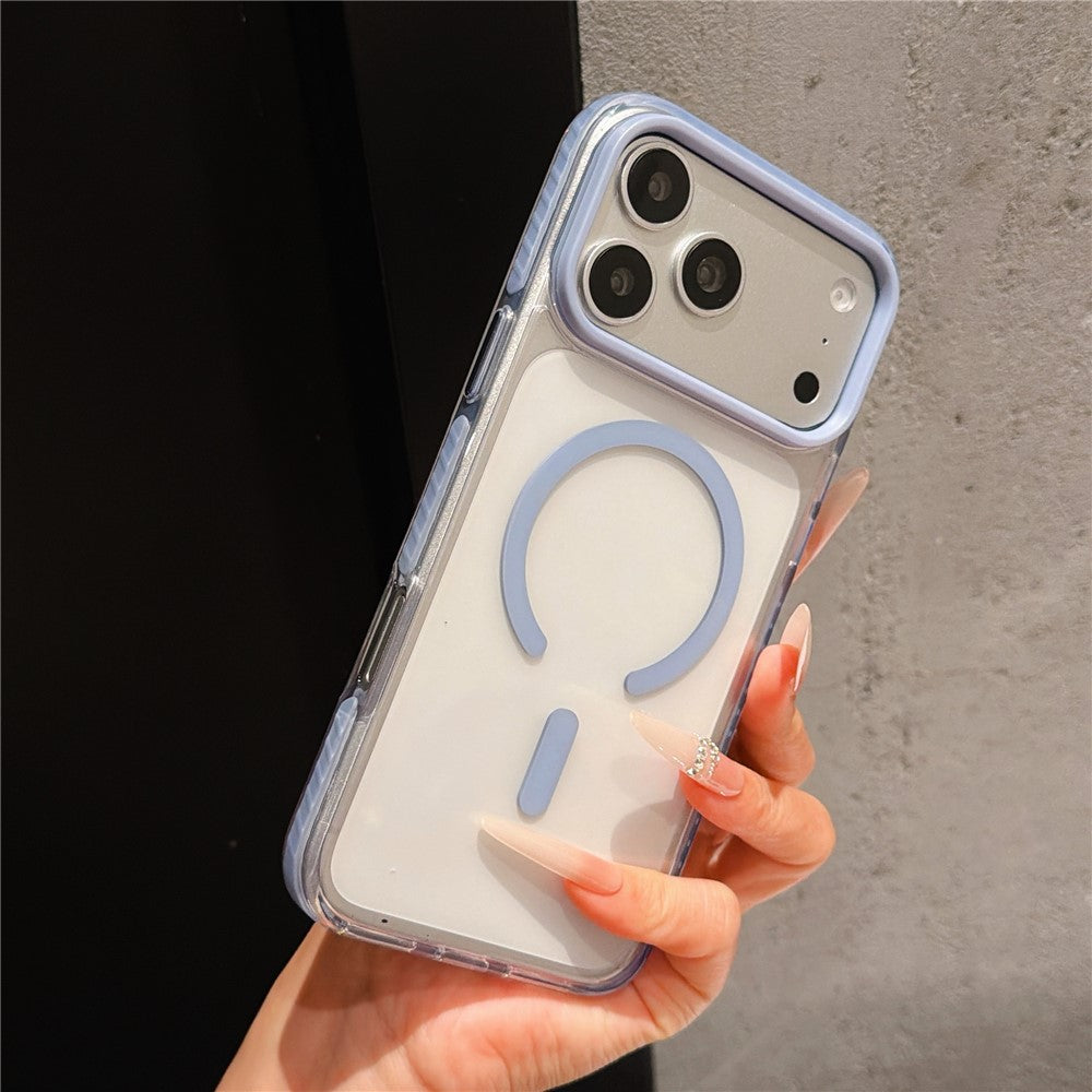 For iPhone 18 Pro Max / 17 Pro Max Magnetic Case TPU + PC Clear Back Phone Cover