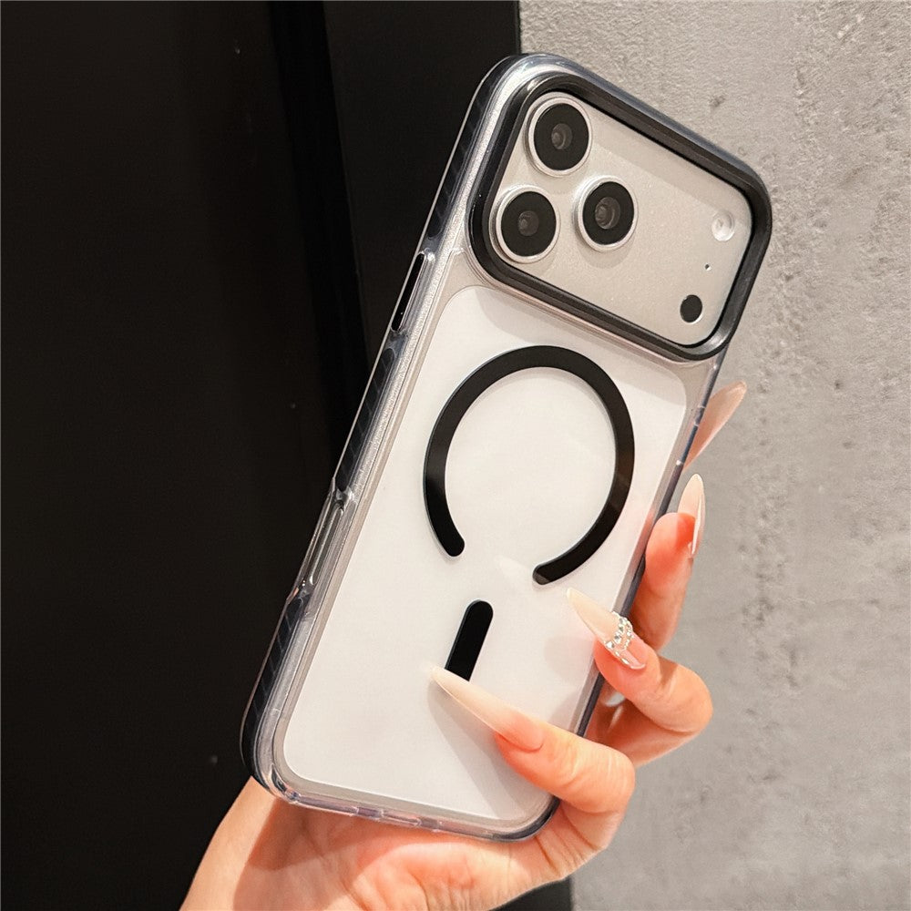 For iPhone 18 Pro Max / 17 Pro Max Magnetic Case TPU + PC Clear Back Phone Cover