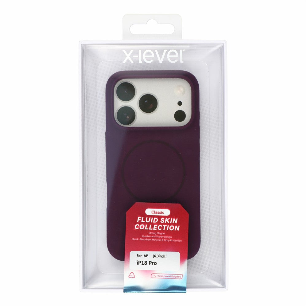 X-LEVEL for iPhone 18 Pro / 17 Pro Magnetic Case Liquid Silicone Phone Back Cover Skin Touch