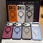 Til iPhone 18 Pro Max / 17 Pro Max Magnetisk Cover med Roterende Ring Kickstand TPU + PC Telefoncover