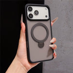 Til iPhone 18 Pro Max / 17 Pro Max Magnetisk Cover med Roterende Ring Kickstand TPU + PC Telefoncover