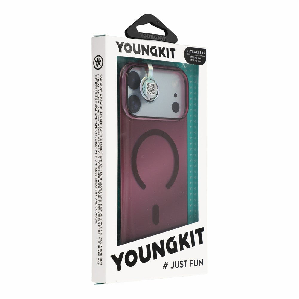 YOUNGKIT iPhone 18 Pro / 17 Pro-skal kompatibelt med MagSafe, hårt PC-telefonbakstycke
