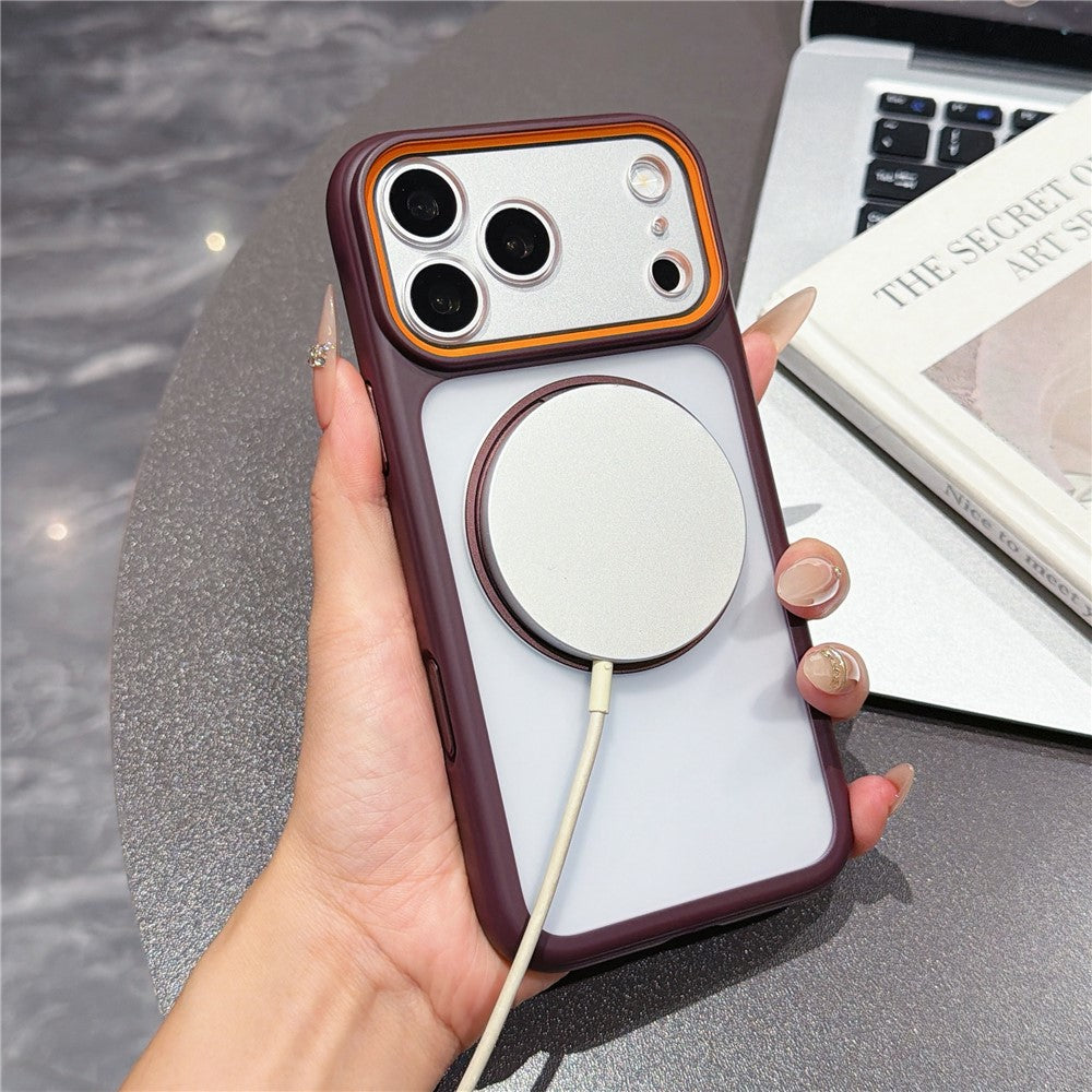 For iPhone 18 Pro / 17 Pro Case Magnetic Rotatable Kickstand PC + TPU Anti-slip Phone Cover with Camera Control Button