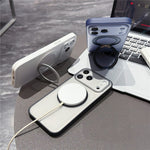 For iPhone 18 Pro / 17 Pro Case Magnetic Rotatable Kickstand PC + TPU Anti-slip Phone Cover with Camera Control Button