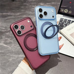 For iPhone 18 Pro / 17 Pro Case Magnetic Rotatable Kickstand PC + TPU Anti-slip Phone Cover with Camera Control Button